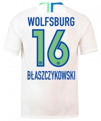 18-19 VfL Wolfsburg BLASZCZYKOWSKII 16 Away Soccer Jersey Shirt