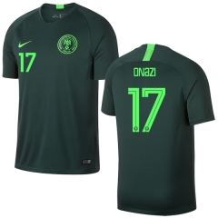 Nigeria Fifa World Cup 2018 Away Ogenyi Onazi 17 Soccer Jersey Shirt