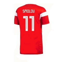 Russia 2018 World Cup Home Fyodor Smolov Soccer Jersey Shirt