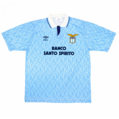 Retro 91-92 Lazio Home Soccer Jersey Shirt