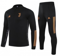 20-21 Juventus Black Training Top and Pants