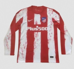 Long Sleeve 21-22 Atletico Madrid Home Soccer Jersey Shirt