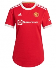 Women 21-22 Manchester United Home Soccer Jersey Shirt