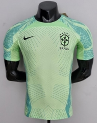 Player Version Jersey 2022-23 Brazil Kit Green Pre-Match Training Shirt