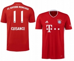 Mickaël Cuisance 11 Bayern Munich 20-21 Home Soccer Jersey Shirt