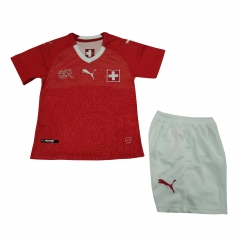 Switzerland 2018 FIFA World Cup Home Children Soccer Kit Shirt And Shorts