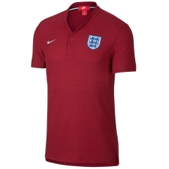England 2018 World Cup Red Round Neck Polo Shirts