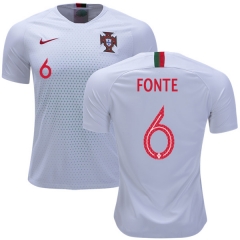Portugal 2018 World Cup JOSE FONTE 6 Away Soccer Jersey Shirt