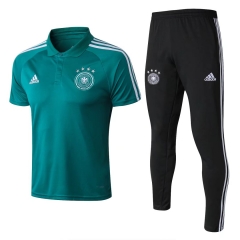 Germany FIFA World Cup 2018 Green Polo + Pants Training Suit