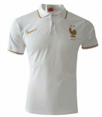2019 France White Polo Jersey Shirt