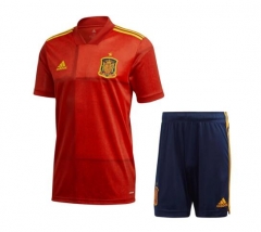 Children 2020 Euro Spain Home Soccer Uniforms