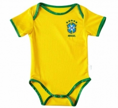 Little Kids 2020 Brazil Home Soccer Babysuit