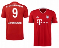 Robert Lewandowski 9 Bayern Munich 20-21 Home Soccer Jersey Shirt