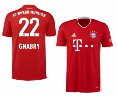 Serge Gnabry 22 Bayern Munich 20-21 Home Soccer Jersey Shirt