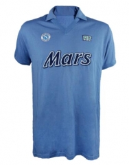 Retro 89-90 Napoli Blue Home Soccer Jersey Shirt