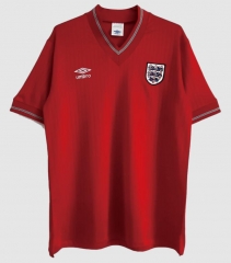 Retro 84-87 England Red Away Soccer Jersey Shirt