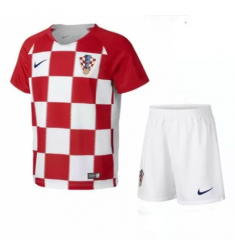 Croatia 2018 World Cup Home Children Soccer Kit Shirt And Shorts