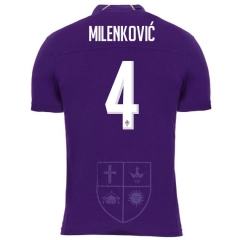 18-19 Fiorentina MILENKOVIC 4 Home Soccer Jersey Shirt