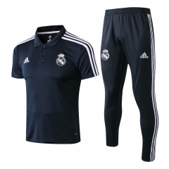 Real Madrid FIFA World Cup 2018 Grey Polo + Pants Training Suit
