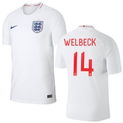 England 2018 FIFA World Cup DANNY WELBECK 14 Home Soccer Jersey Shirt