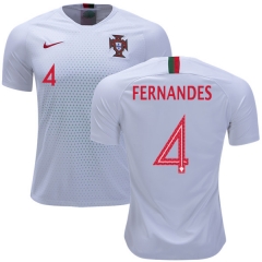 Portugal 2018 World Cup MANUEL FERNANDES 4 Away Soccer Jersey Shirt