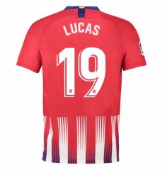 18-19 Atletico Madrid Lucas 19 Home Soccer Jersey Shirt