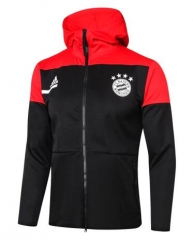20-21 Bayern Munich Black Red Hoodie Jacket
