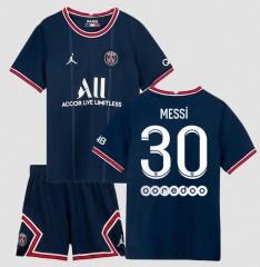 MESSI #30 Children 21-22 PSG Home Soccer Suits