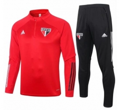 20-21 Sao Paulo FC Red Tracksuits Top and Pants