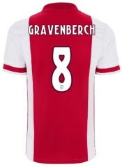 Ryan Gravenberch 8 Ajax 20-21 Home Soccer Jersey Shirt