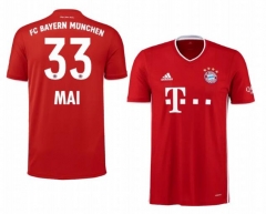Lars Lukas Mai 33 Bayern Munich 20-21 Home Soccer Jersey Shirt