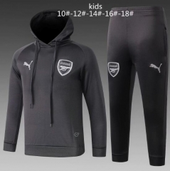 18-19 Children Arsenal Grey Training Suit (Hoodie Sweatshirt+Pants)