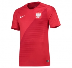 Poland 2018 World Cup Away Soccer Jersey Shirt Red
