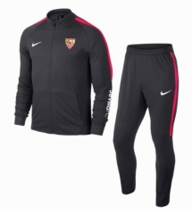 18-19 Sevilla Black Training Suit (Jacket+Trouser)