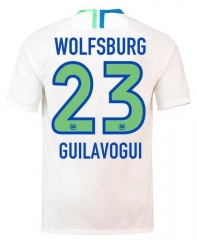 18-19 VfL Wolfsburg GUILAVOGUI 23 Away Soccer Jersey Shirt