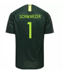 Australia 2018 FIFA World Cup Away Schwarzer Soccer Jersey Shirt