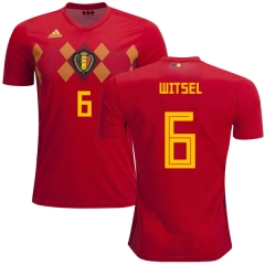 Belgium 2018 World Cup Home AXEL WITSEL 6 Soccer Jersey Shirt