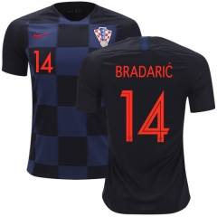 Croatia 2018 World Cup Away FILIP BRADARIC 14 Soccer Jersey Shirt
