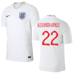 England 2018 FIFA World Cup TRENT ALEXANDER-ARNOLD 22 Home Soccer Jersey Shirt