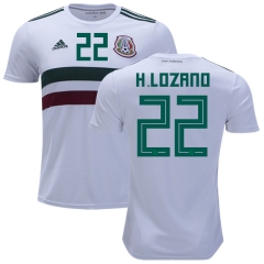 Mexico 2018 World Cup Away HIRVING LOZANO 22 Soccer Jersey Shirt