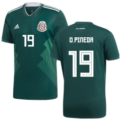 Mexico 2018 World Cup Home ORBELIN PINEDA 19 Soccer Jersey Shirt