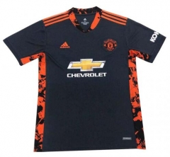 20-21 Manchester United Black Goalkeeper Soccer Jersey Shirt