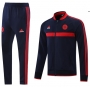 21-22 Bayern Munich Navy Red Training Jacket and Pants