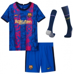 21-22 Barcelona Third Soccer Full Kits