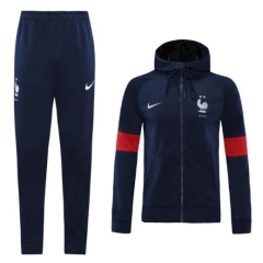 2020 France Navy Hoodie Jacket and Pants