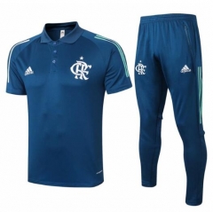20-21 Flamengo Green Training Sets Jersey and Pants