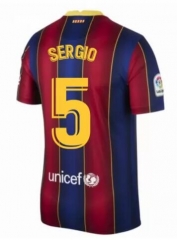 SERGIO 5 Barcelona 20-21 Home Soccer Jersey Shirt