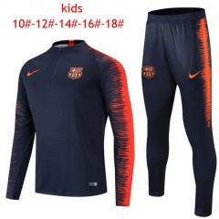 18-19 Children Barcelona Training Suit (Blue Stripe Shirt + Pants)