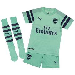 18-19 Arsenal Third Children Soccer Jersey Kit Shirt + Shorts + Socks
