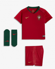 Portugal Children 2018 World Cup Home Soccer Whole Kits (Shirt+Shorts+Socks)
